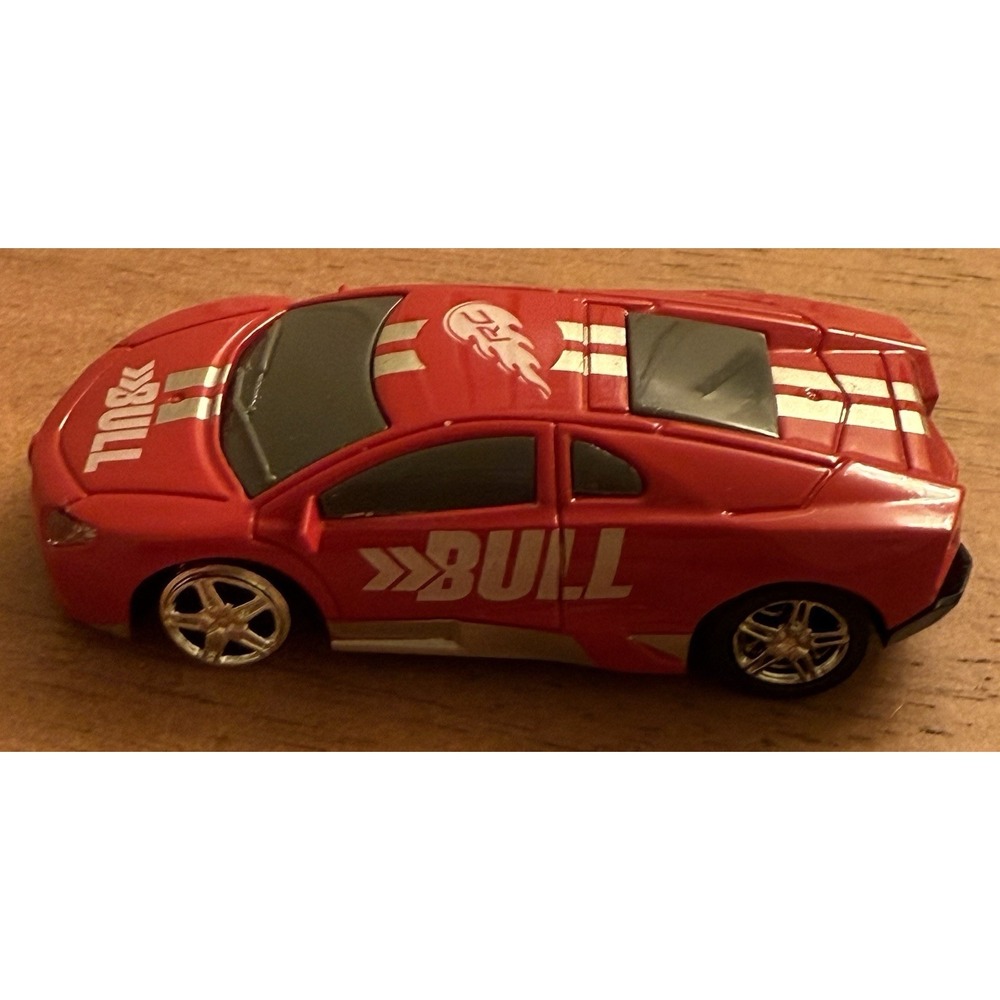Idea Village Mini RC Car Pocket Racers Bull Red Micro 4-Way -‎ Untested